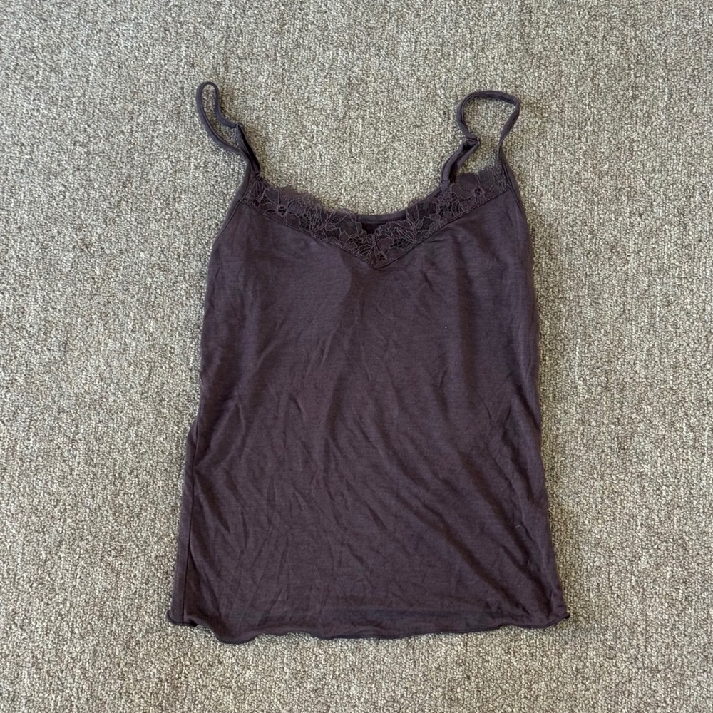 SKIMS Lace-Trim brown Camisole